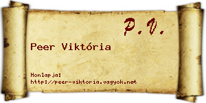 Peer Viktória névjegykártya