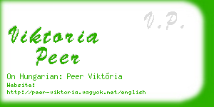 viktoria peer business card